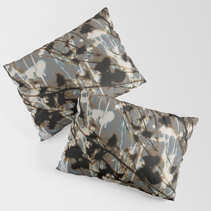 Magic in the Ordinary #12 / Cyan & Grey Pillow Sham Gallery Image 1