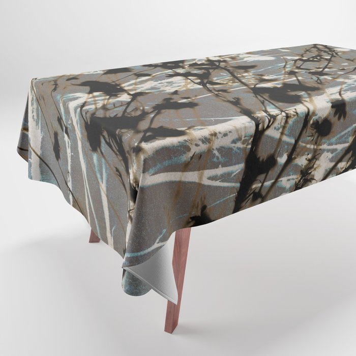 Magic in the Ordinary #12 / Cyan & Grey Tablecloth Gallery Image 1