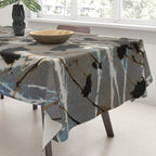 Magic in the Ordinary #12 / Cyan & Grey Tablecloth Gallery Image 3