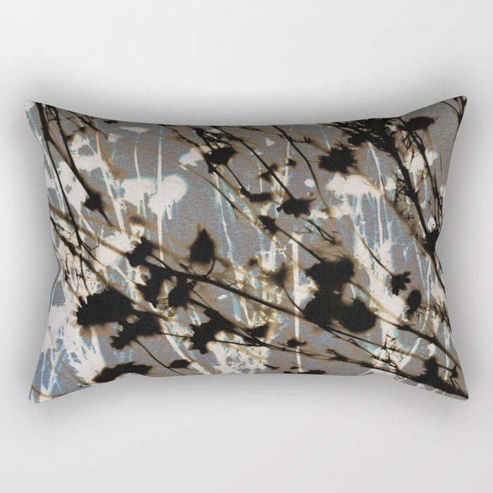 Magic in the Ordinary #12 / Cyan & Grey Rectangular Pillow Gallery Image 1