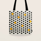 Brushed Strokes | Abstract Mid-Century Dots Pattern Tote Bag Gallery Image 1