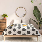 Brushed Strokes | Abstract Mid-Century Dots Pattern Comforter Gallery Image 3