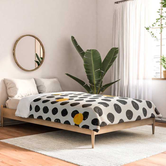 Brushed Strokes | Abstract Mid-Century Dots Pattern Comforter Gallery Image 2