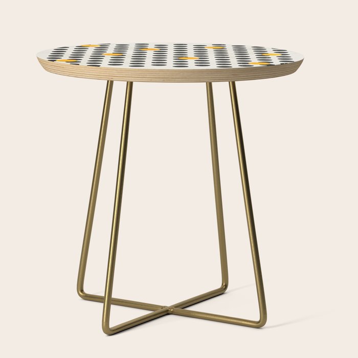 Brushed Strokes | Abstract Mid-Century Dots Pattern Side Table Gallery Image 1