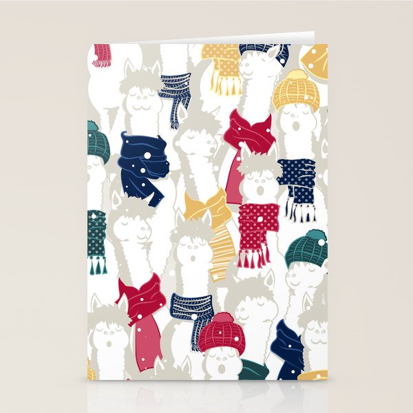 Happy llamas Christmas choir Stationery Card Gallery Image 2