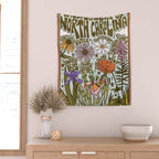 North Carolina Wildflower Wall Tapestry Gallery Image 2