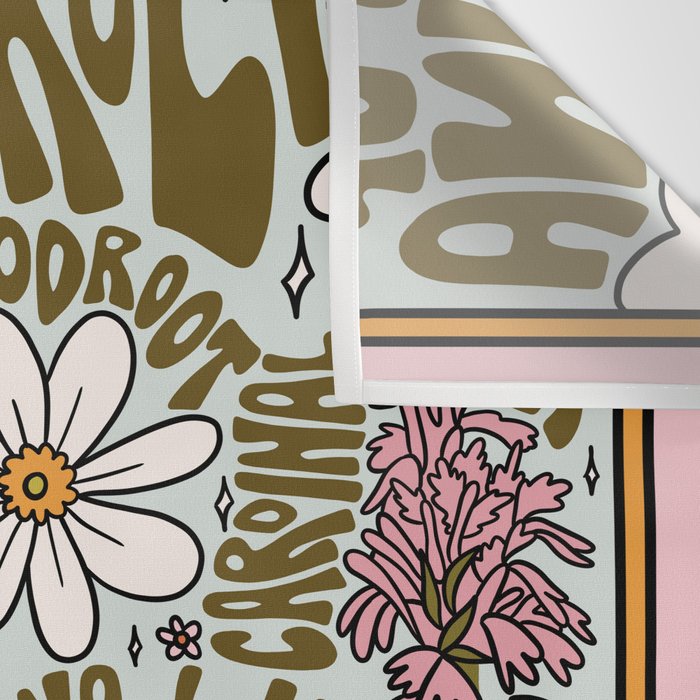 North Carolina Wildflower Wall Tapestry Gallery Image 3