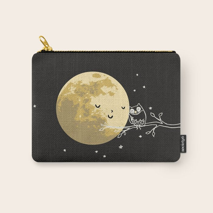 Owl and Moon Carry All Pouch Gallery Image 1