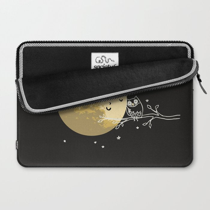 Owl and Moon Laptop Sleeve Gallery Image 2