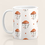 Whimsical Red Mushroom with Floral Border  Coffee Mug Gallery Image 3