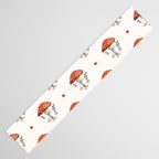 Whimsical Red Mushroom with Floral Border  Table Runner Gallery Image 3
