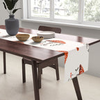 Whimsical Red Mushroom with Floral Border  Table Runner Gallery Image 2