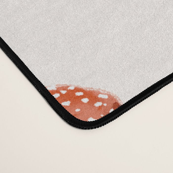 Whimsical Red Mushroom with Floral Border  Desk Mat Gallery Image 4