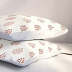 block print palm in rust Pillow Sham Gallery Image 3