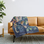 Snake Moth Mushroom  Throw Blanket Gallery Image 1