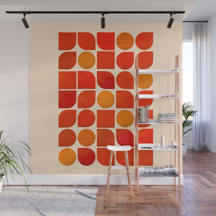 Fun Geometry - Mid-century abstract Wall Mural Gallery Image 1