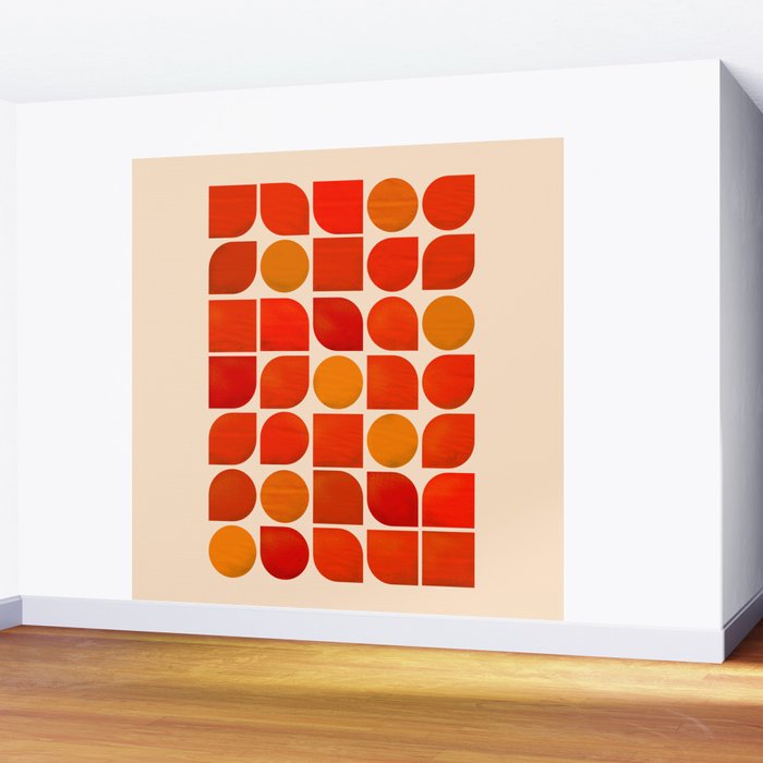 Fun Geometry - Mid-century abstract Wall Mural Gallery Image 2
