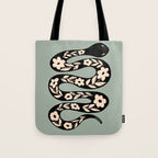 Floral Snake  Tote Bag Gallery Image 1