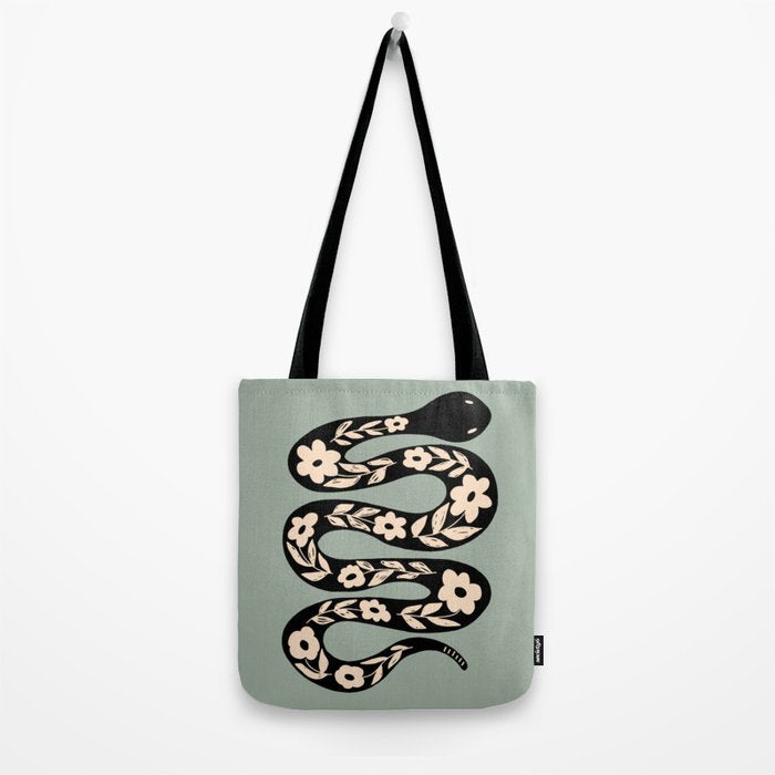 Floral Snake  Tote Bag Gallery Image 2