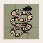 Floral Snake  Wood Wall Art Gallery Image 1