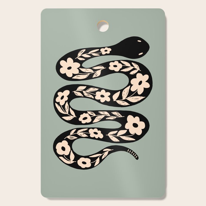 Floral Snake  Cutting Board Gallery Image 1
