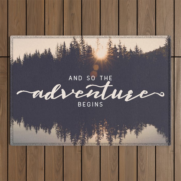 And So the Adventure Begins II Outdoor Rug Gallery Image 1