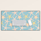 Vintage marine starfish sea animal pattern Desk Mat Gallery Image 1