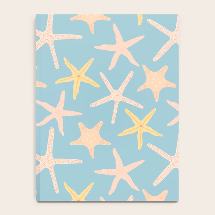 Vintage marine starfish sea animal pattern Notebook Gallery Image 4