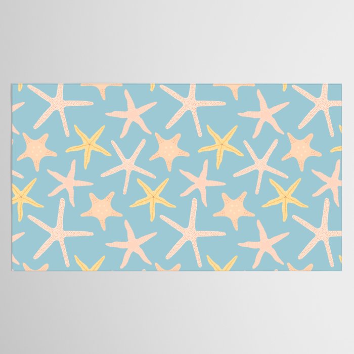 Vintage marine starfish sea animal pattern Tablecloth Gallery Image 2