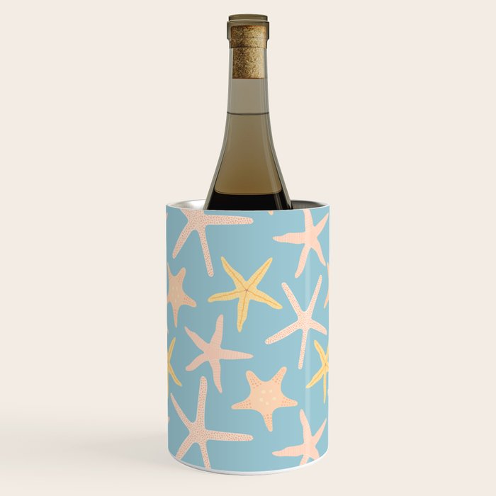 Vintage marine starfish sea animal pattern Wine Chiller Gallery Image 2