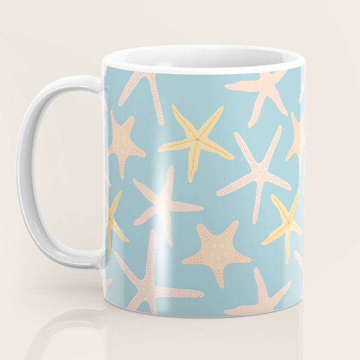 Vintage marine starfish sea animal pattern Coffee Mug Gallery Image 3