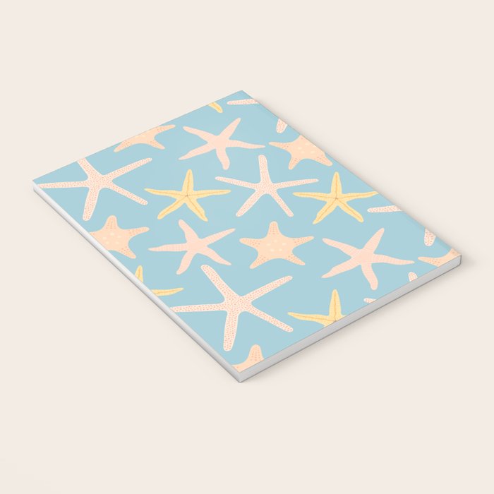Vintage marine starfish sea animal pattern Notebook Gallery Image 3