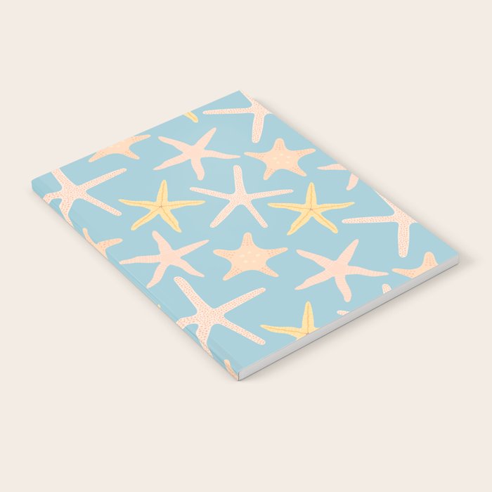 Vintage marine starfish sea animal pattern Notebook Gallery Image 2