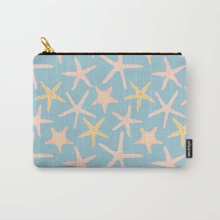 Vintage marine starfish sea animal pattern Carry All Pouch Gallery Image 1