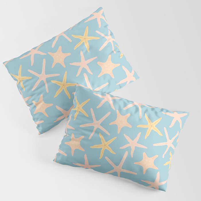 Vintage marine starfish sea animal pattern Pillow Sham Gallery Image 3