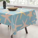 Vintage marine starfish sea animal pattern Tablecloth Gallery Image 3