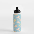Vintage marine starfish sea animal pattern Water Bottle Gallery Image 2
