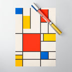Retro Geometry: Mondrian Edition Wrapping Paper Gallery Image 1