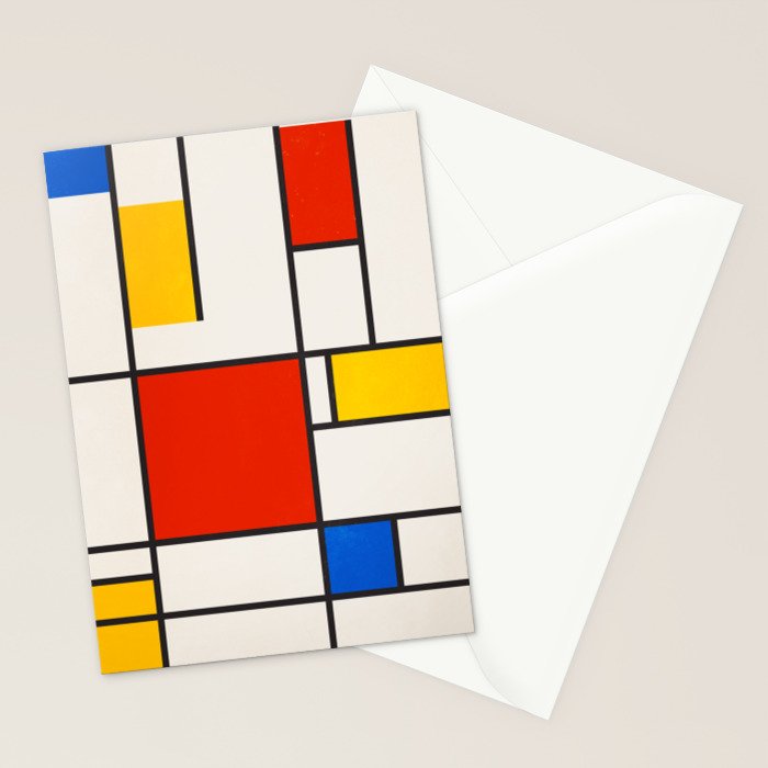 Retro Geometry: Mondrian Edition Stationery Card Gallery Image 2