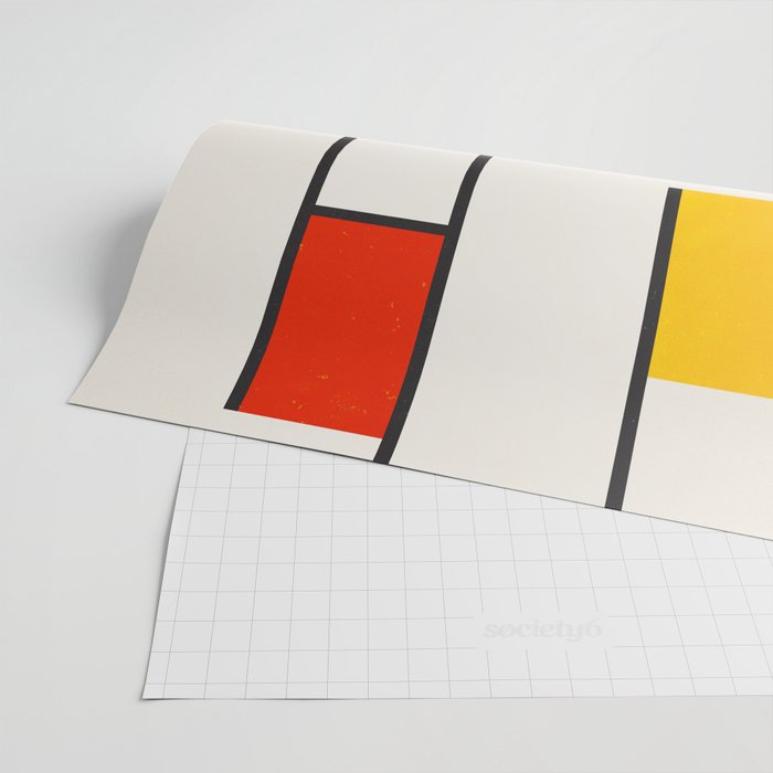 Retro Geometry: Mondrian Edition Wrapping Paper Gallery Image 2