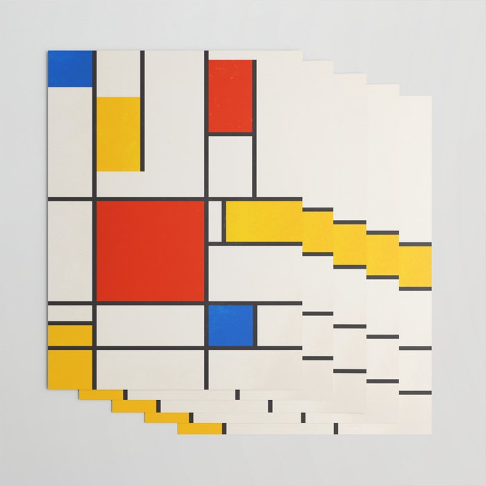 Retro Geometry: Mondrian Edition Wrapping Paper Gallery Image 3
