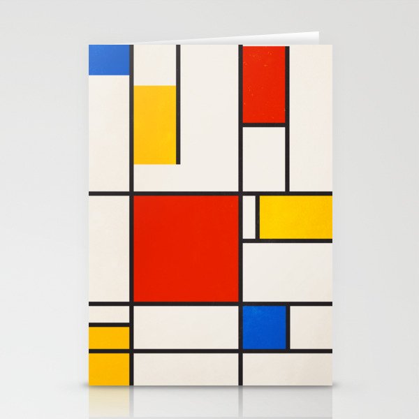Retro Geometry: Mondrian Edition Stationery Card Gallery Image 1