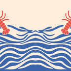 Lobsters Frolicking in the Ocean Waves Coffee Mug Gallery Image 2