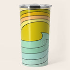 ride rainbows // retro surf soul // art by surfy birdy Travel Mug Gallery Image 1