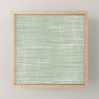 Abstract Stripes, Sage Green, Boho Wall Art Mini Art Print Gallery Image 1