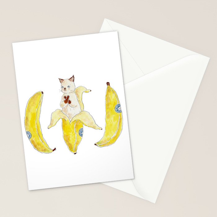 banana nyanco Stationery Card Gallery Image 2