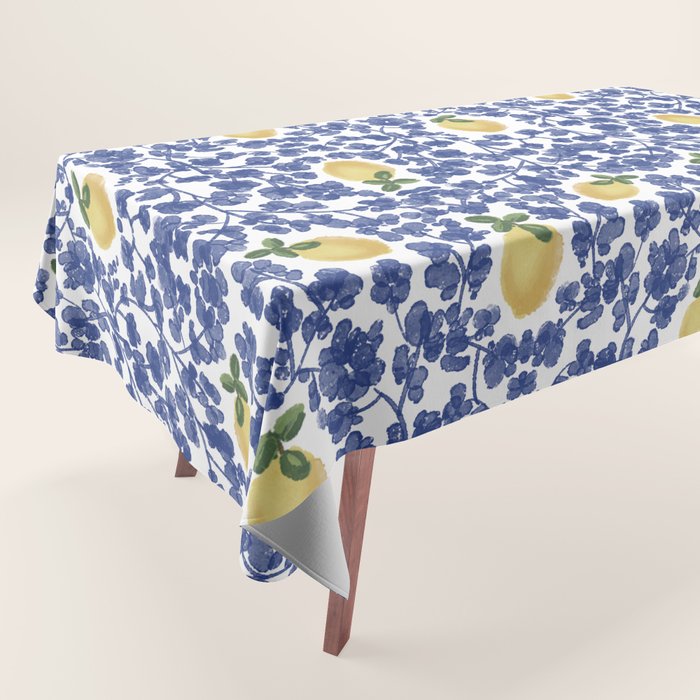 Chinoiserie Lemons Tablecloth Gallery Image 1