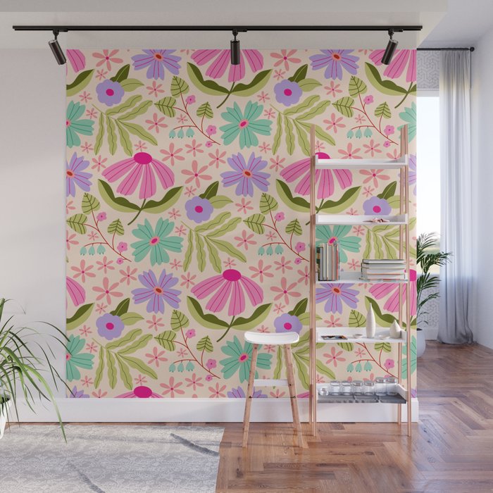 Colorful Garden - summer vibe Wall Mural Gallery Image 1