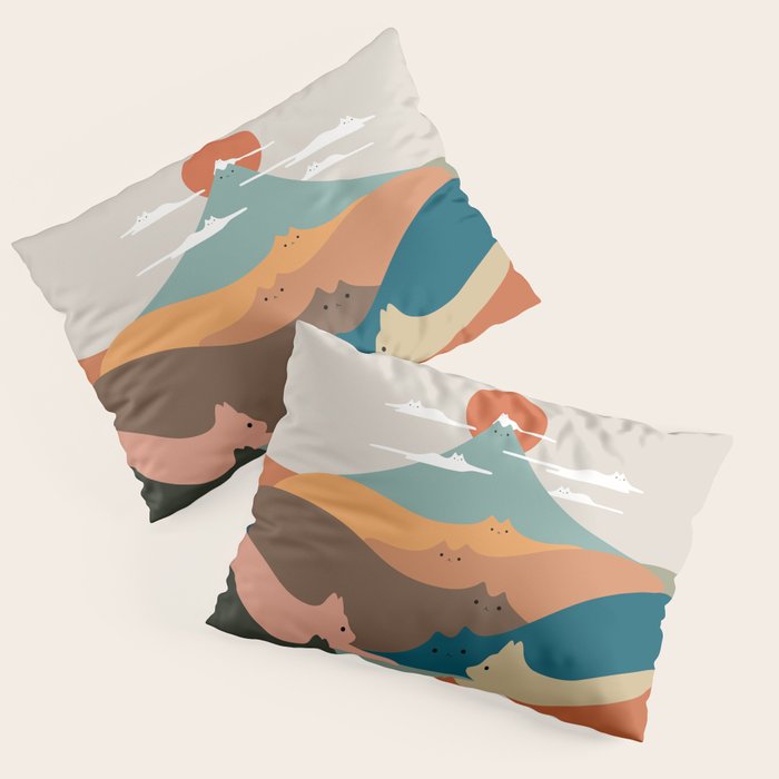 Cat Landscape 132 Pillow Sham Gallery Image 3