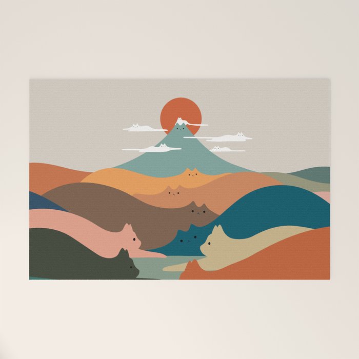 Cat Landscape 132 Welcome Mat Gallery Image 1